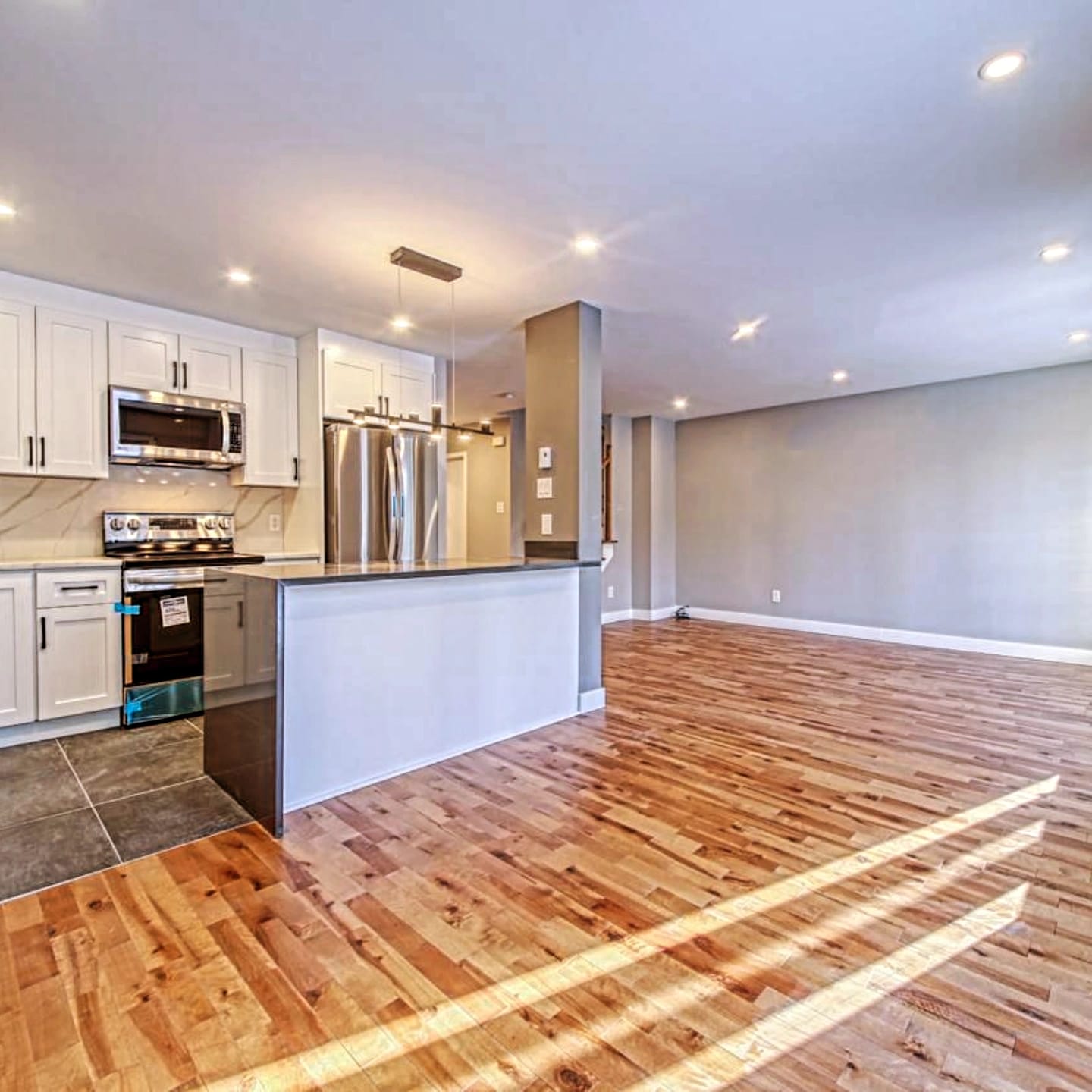 Kitchen Island and Main Living Space